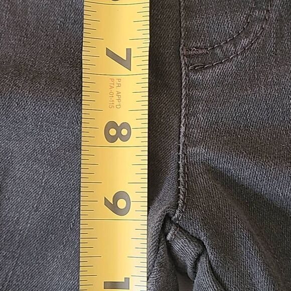 Lisette L Montreal Womens Charcoal Gray Embroidered Crystal Hem Denim Jeans - Picture 7 of 16